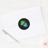 Sticker Rond Drapeau de la Tanzanie 1961 (Enveloppe)