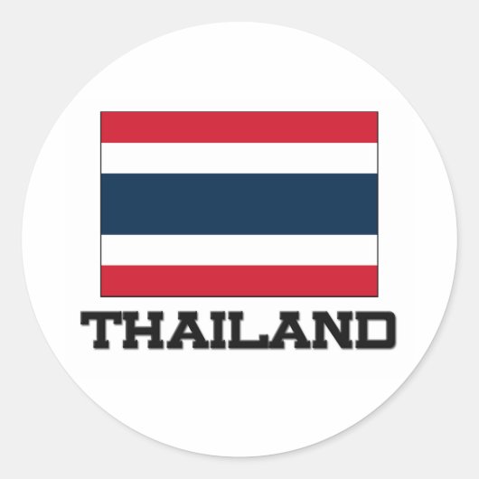 Sticker Rond Drapeau de la Thaïlande (Devant)