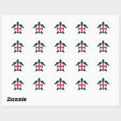 Sticker Rond Drapeau de la tortue de mer d'Angleterre (Feuille)
