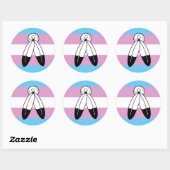 Sticker Rond Drapeau de la Trans Pride à deux esprits (Feuille)