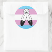 Sticker Rond Drapeau de la Trans Pride à deux esprits (Sac)