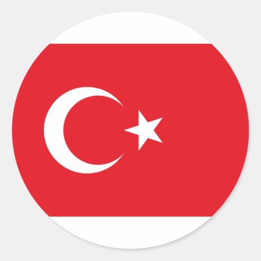 Sticker Rond Drapeau de la Turquie Produits (Devant)