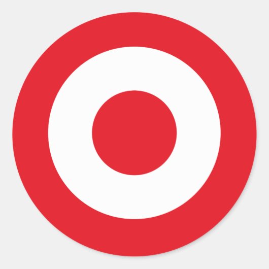 Sticker Rond Drapeau de la Turquie symbole rond de l'armée (Devant)