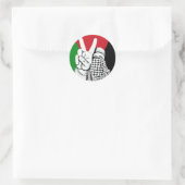 Sticker Rond Drapeau de la victoire palestinienne (Sac)