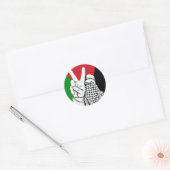 Sticker Rond Drapeau de la victoire palestinienne (Enveloppe)