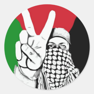 Sticker Rond Drapeau de la victoire palestinienne