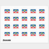 Sticker Rond Drapeau de la ville de Denver (Feuille)
