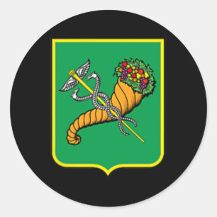 Sticker Rond Drapeau de la ville de Kharkiv Ukraine Fierté ukra