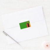 Sticker Rond Drapeau de la Zambie (Enveloppe)