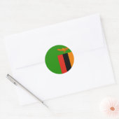 Sticker Rond Drapeau de la Zambie (Enveloppe)