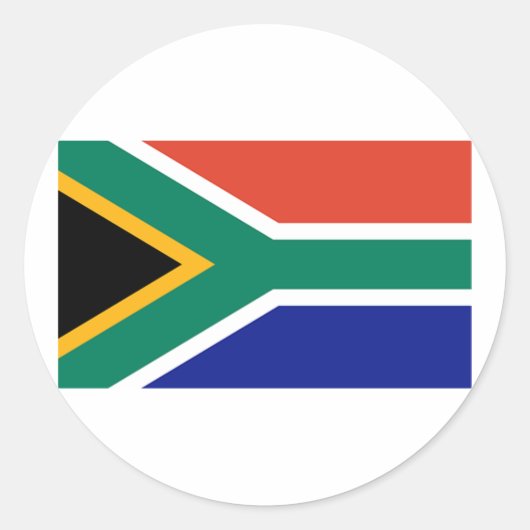 Sticker Rond Drapeau de l'Afrique du Sud (Devant)