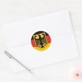 Sticker Rond Drapeau de l'aigle de Deutschland (Enveloppe)