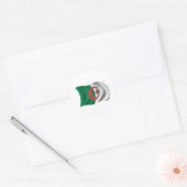 Sticker Rond Drapeau de l'Algérie (Enveloppe)