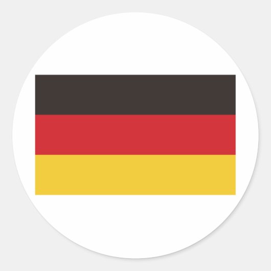Sticker Rond Drapeau de l'Allemagne (Devant)