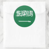 Sticker Rond Drapeau de l'Arabie saoudite (Sac)