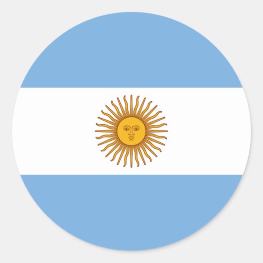 Sticker Rond Drapeau de l'Argentine (Devant)