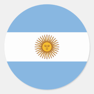 Sticker Rond Drapeau de l'Argentine