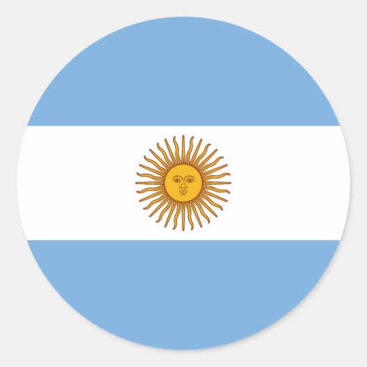 Sticker Rond Drapeau de l'Argentine (Devant)