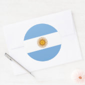 Sticker Rond Drapeau de l'Argentine (Enveloppe)