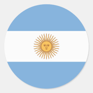 Sticker Rond Drapeau de l'Argentine