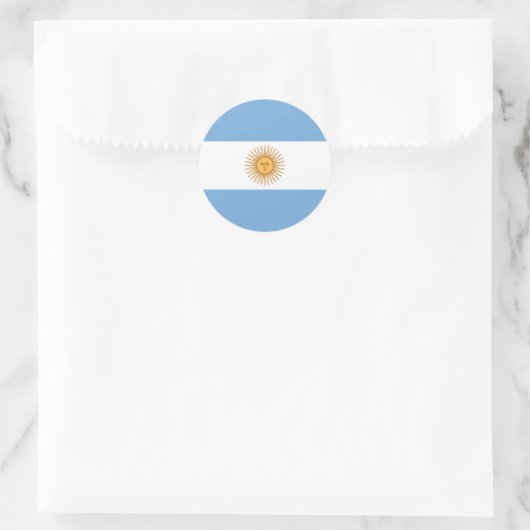 Sticker Rond Drapeau de l'Argentine (Sac)
