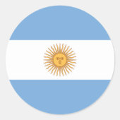 Sticker Rond Drapeau de l'Argentine (Devant)