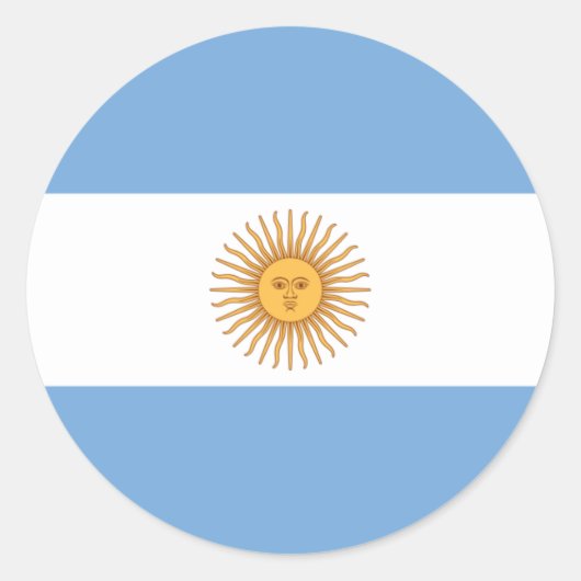 Sticker Rond Drapeau de l'Argentine (Devant)