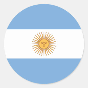 Sticker Rond Drapeau de l'Argentine