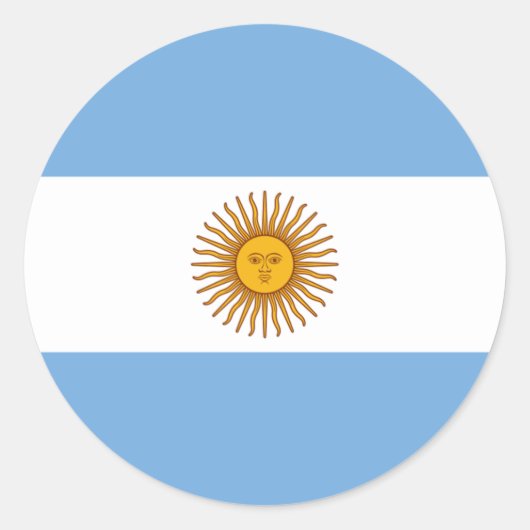 Sticker Rond Drapeau de l'Argentine (Devant)
