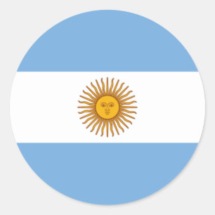 Sticker Rond Drapeau de l'Argentine