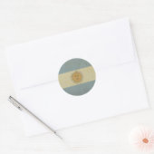 Sticker Rond Drapeau de l'Argentine vintage (Enveloppe)