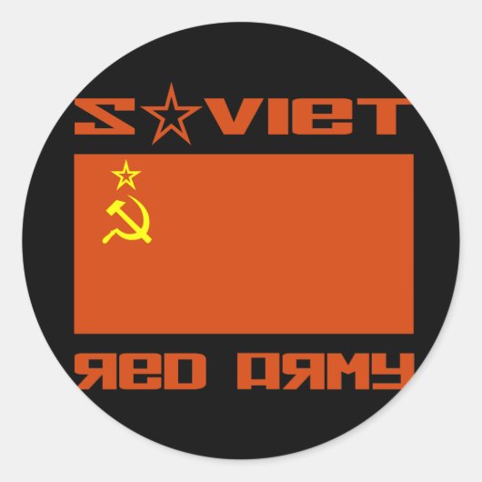 Sticker Rond Drapeau de l'Armée rouge soviétique (Devant)