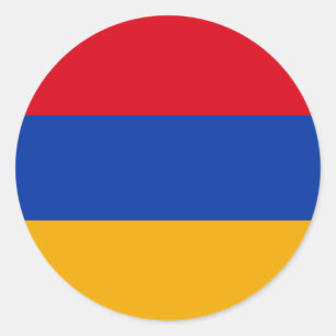 Sticker Rond Drapeau de l'Arménie
