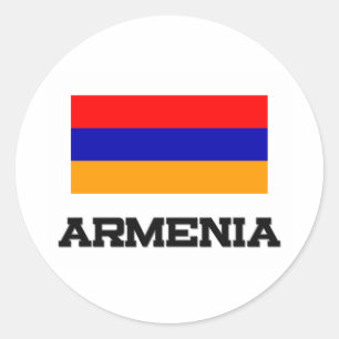 Sticker Rond Drapeau de l'Arménie