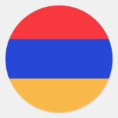 Sticker Rond Drapeau de l'Arménie (Devant)