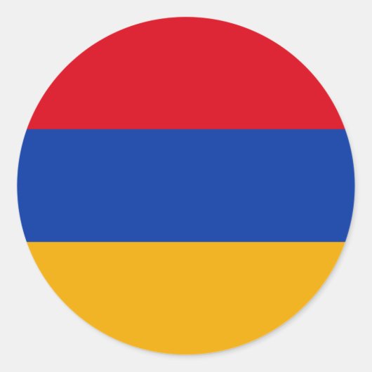Sticker Rond Drapeau de l'Arménie (Devant)