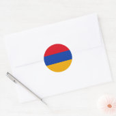 Sticker Rond Drapeau de l'Arménie (Enveloppe)
