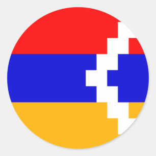 Sticker Rond Drapeau de l'Artsakh (Nagorno-Karabakh)
