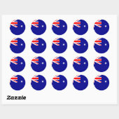 Sticker Rond Drapeau de l'Australie (Feuille)