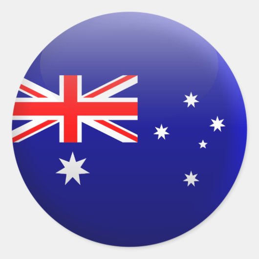 Sticker Rond Drapeau de l'Australie (Devant)