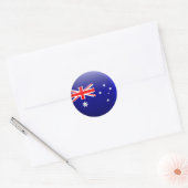 Sticker Rond Drapeau de l'Australie (Enveloppe)