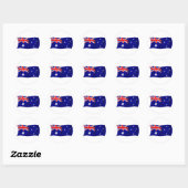 Sticker Rond Drapeau de l'Australie (Feuille)
