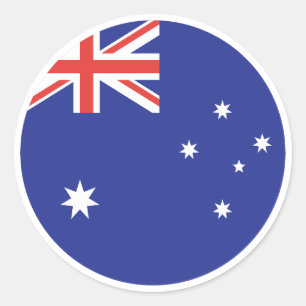 Sticker Rond Drapeau de l'Australie