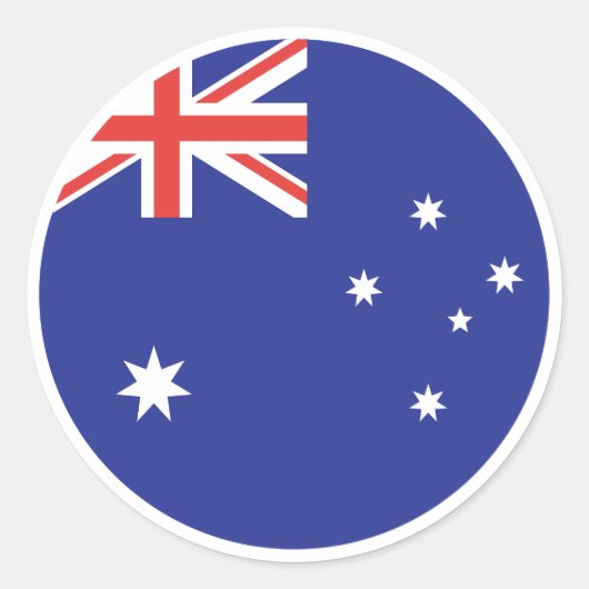 Sticker Rond Drapeau de l'Australie (Devant)
