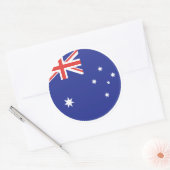 Sticker Rond Drapeau de l'Australie (Enveloppe)