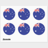 Sticker Rond Drapeau de l'Australie (Feuille)