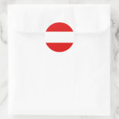 Sticker Rond Drapeau de l'Autriche (Sac)