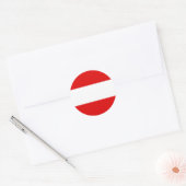 Sticker Rond Drapeau de l'Autriche (Enveloppe)