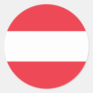 Sticker Rond Drapeau de l'Autriche