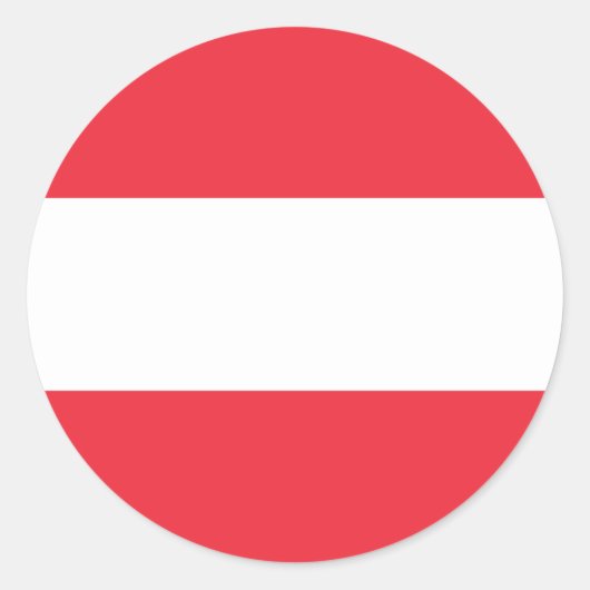 Sticker Rond Drapeau de l'Autriche (Devant)